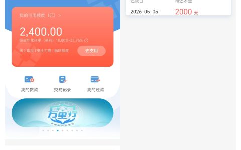 盛银消费金融成功下款 2000 元，持牌机构线上审批便捷，有逾期记录也可获得授信额度