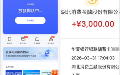 宜享花二次申请终下款 3000 元，资质有逾期呆账也能半小时完成审核放款