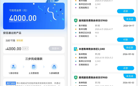 恒小融申请匹配银钱罐借款渠道，4000 元额度当天完成到账，征信偏多平台被拒也能顺利获批