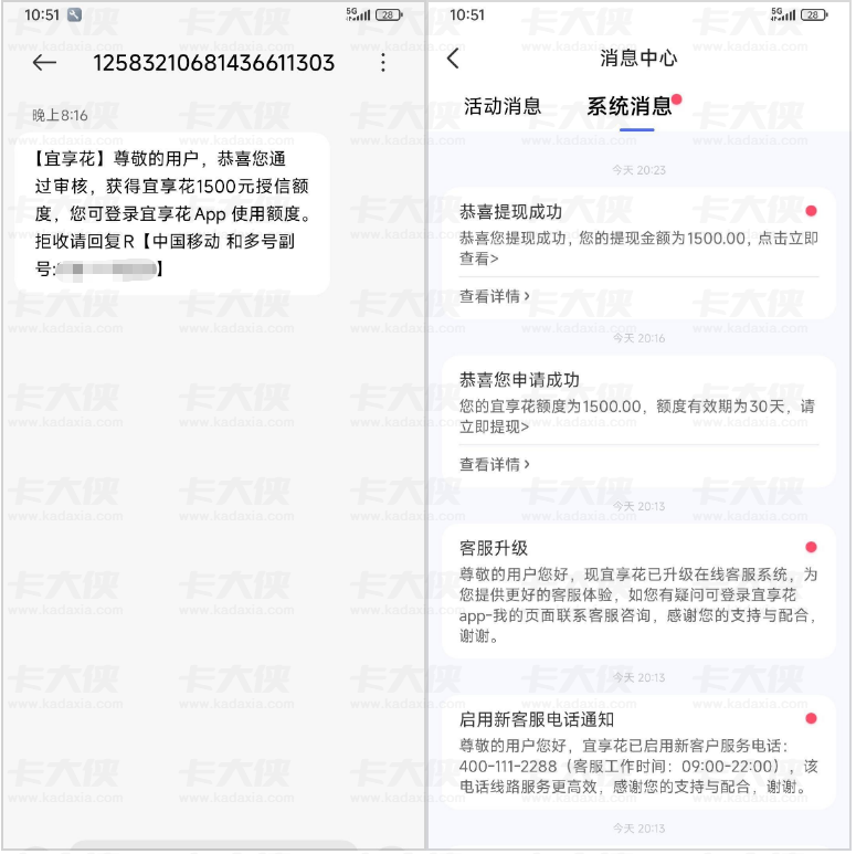 宜享花注销十次以上都没开通，更换手机号后重新申请，直接获批 1500 元并成功提现