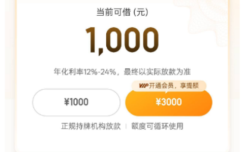 好运柿新上线注册即享 1000 元额度，199 元先用后付会员可提额 3000 元，宜口袋同系列审核有差异
