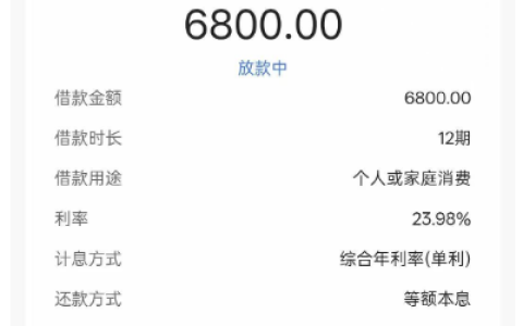 快手借钱申请 6800 元显示放款中，多日无动静，耐心等待更理性