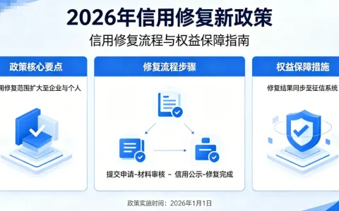 2026 年信用修复新政策怎么申请？两类情况办理流程全讲清