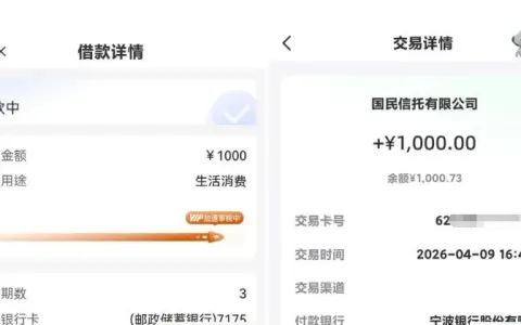 橙心贷宜口袋逾期后协商可重新出额，1100 元额度半小时内到账，国民信托资方放款更稳妥