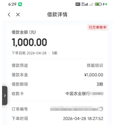 好运柿稳不稳先用后付处于审核中，多久能放款成功