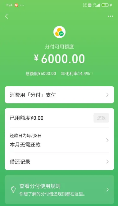 分付等待一年多成功开通，6000 额度顺利获取，消费支付使用规则全说明