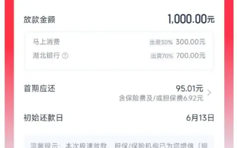 优逸花授信 3000 元仅可借 1000 元，安逸花结清无法使用，双机构联合出资稳定放款