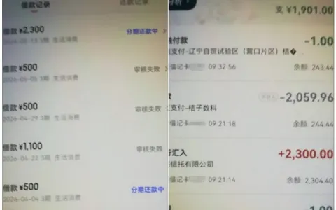 宜口袋协调放款 2300 元由国民信托出资，资金到账后极速扣款，用户可操作资金的时间极短
