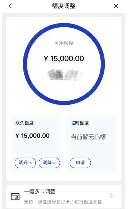 建行信用卡成功核发 15000 元永久额度，账户支持额度调整与账单分期，用卡功能齐全