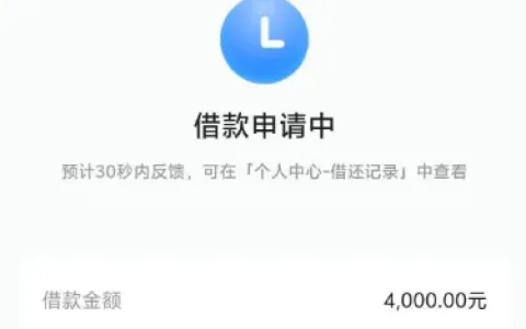 放心借抖音入口申请快速放款，4000 元额度顺利到账，临时额度可正常使用