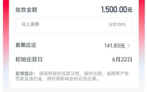 安逸花长期受限仅涨额不放款，更换账号申请优逸花成功下款 1500 元，持牌资方更安心