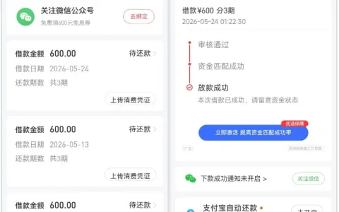 好分期多次成功下款 600 元，超出金额即放款失败，平台风控限额是核心原因