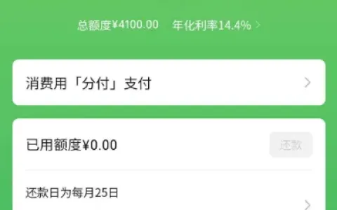 微信分付成功开通获 4100 元可用额度，年化利率透明可查，开通资格与额度均由系统动态评估