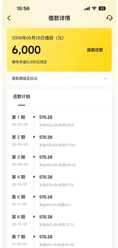 美团借钱二次复借成功下款 6000 元，多平台申请无果唯美团可正常放款