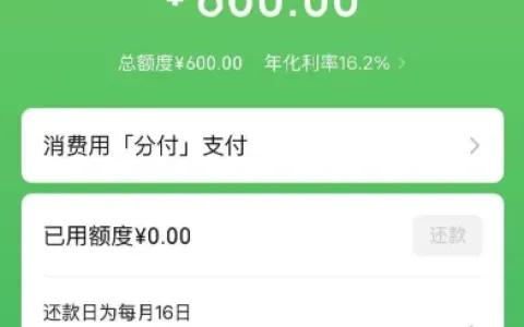 微信分付常年保留功能入口，刷脸核验成功开通 600 元额度，各类资质开通情况盘点