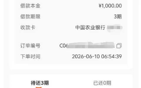 橙心袋 1000 元专项借款三分钟快速下款，农行卡拦截代扣生效，账单明细与使用情况实测分享