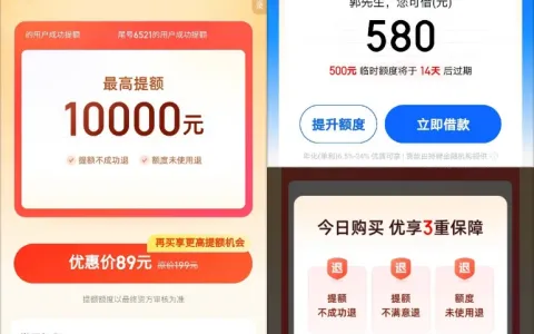 信用飞结清首笔 500 元借款后弹出提额卡，89 元购卡增额规则与多位用户实测体验分享