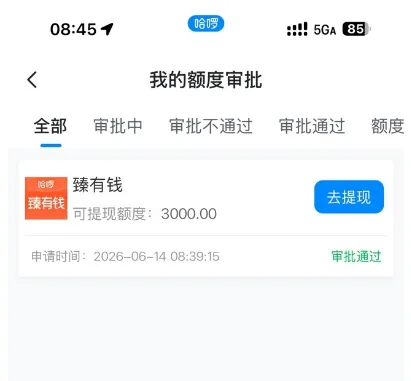 哈啰臻有钱额度审批通过后提现能成功吗？用户实测情况分享