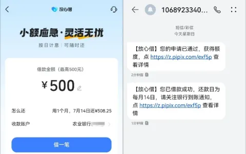 皮皮虾端放心借 500 元秒到账，抖音端无额度，多次注销重开实操经验分享