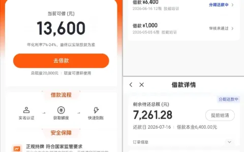 桔小花中介专属码申请实测，20000 元总授信下款 6400 元，小额被拒大额反而顺利通过