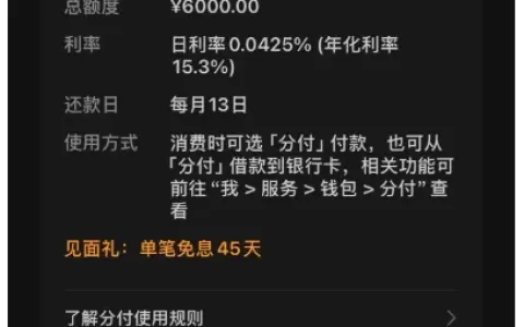微信分付无征兆开放申请入口，支付分 700 获批 6000 元额度，按日计息使用规则详解