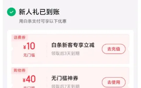 京东白条 100 元额度注销重开实测，同实名新手机号秒批 2000 元，新人福利与使用避坑指南