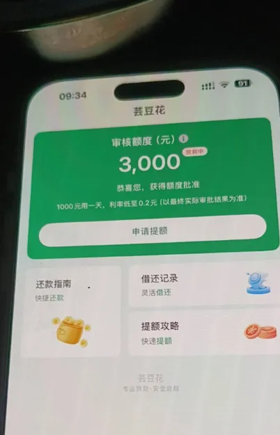 芸豆花 3000 元小额授信实测反馈：放款存在失败概率，征信对接与申请注意事项说明