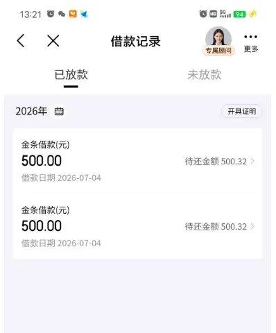 京东金条此前申请多次秒拒,本月审核有所放宽,两笔各 500 元借款快速到账 京东金条此前申请多次秒拒,本月审核有所放宽,两笔各 500 元借款快速到账