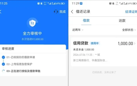 网商贷停用 8 年后重新获批 1000 元，持续申请 4 个月终过审，征信偏花无逾期可参考