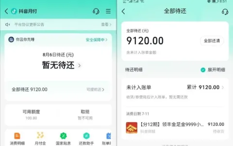 抖音月付只有 100 额度？关闭重开搭配大小号切换，9120 元黄金分期亲测可行