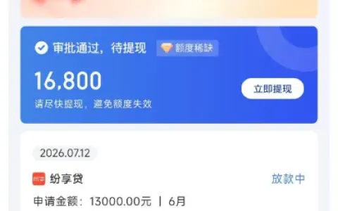 融 360 纷享贷 13000 元显示放款中，客服称 1-3 个工作日下款，周六日不处理
