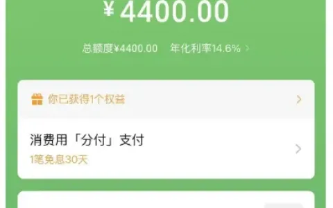 微信分付意外开通 4400 元额度，钱包红点提示入口，年化利率 14.6% 真实体验