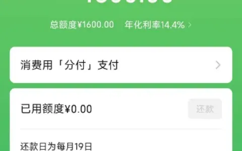 微信分付 1600 元额度成功开通，征信有代偿也能出资格，有额度却无法使用原因解析