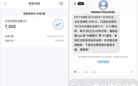 苏宁任性贷申请 25000 元实到 7000 元，多平台秒拒后顺利放款，有额度借不出原因汇总