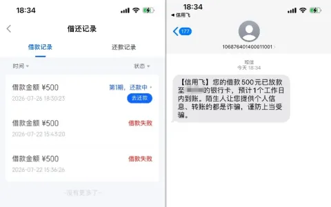 信用飞反复注销重注均有额拒贷，停歇数日后再申请，500 元借款秒批到账实测