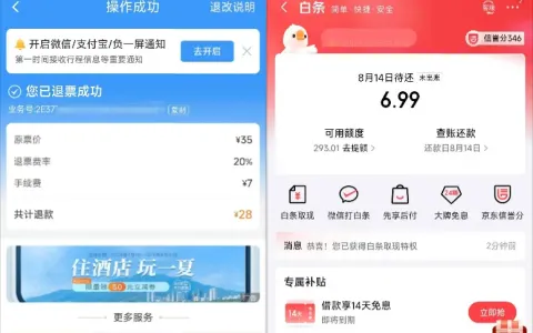 铁路 12306 购票场景开通京东白条，300 元小额额度获批，前两月尝试均失败实测