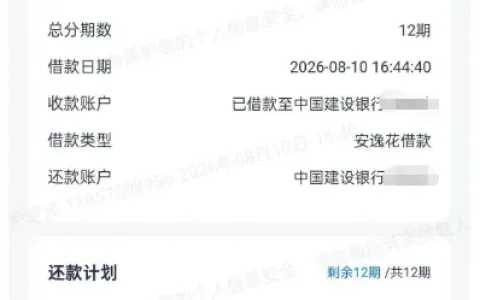 安逸花持续近一年无法复借，剩余千余元账单未结清，5000 元借款半分钟顺利到账