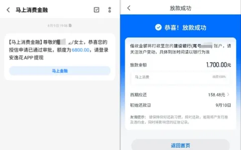 安逸花 6800 元授信只能借 1700？开通四天就申请，实际放款少是被风控了吗