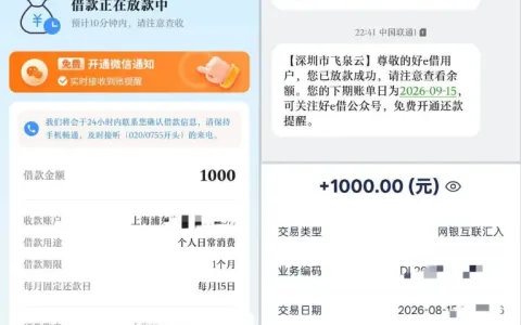 好 e 借上月申请秒拒本月重测，1000 元 10 分钟到账，210 元会员费可操作规避实测