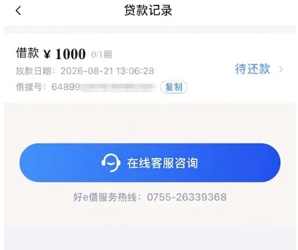 好 e 借昨日还提示身份错误，今日重审获批 10000 元单期额度，动态审核机制实测参考