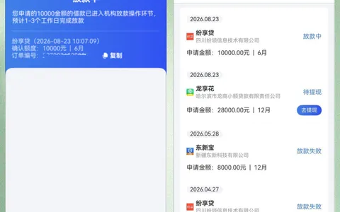 融 360 匹配纷享贷获批 10000 元显示放款中，历史曾放款失败，实际到账概率与注意事项实测参考