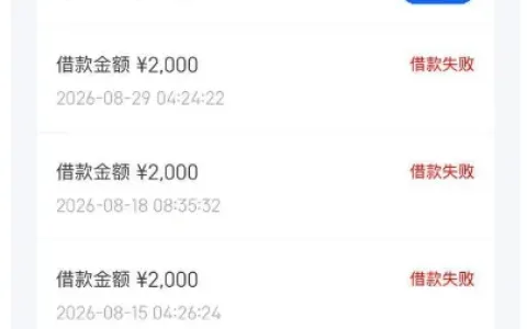 信用飞此前多次申请被拒，间隔提交 1900 元借款到账，历时一天审核通过实测参考