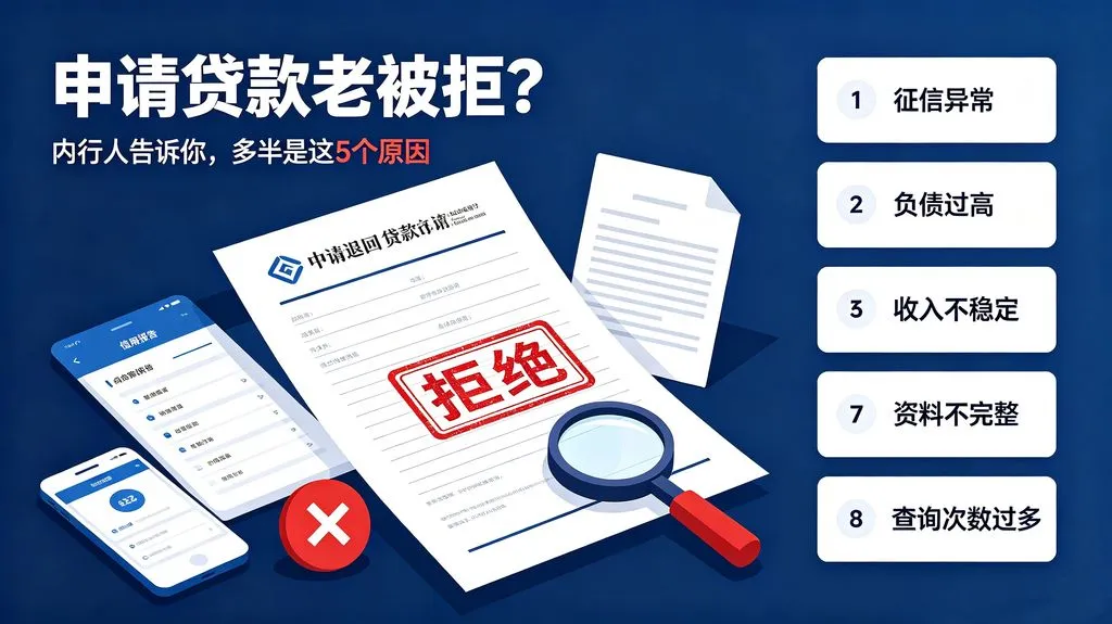 申请贷款老被拒？内行人告诉你，多半是这5个原因