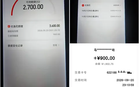 安逸花被套路一年转申优逸花，3600额度仅获批900元秒速到账