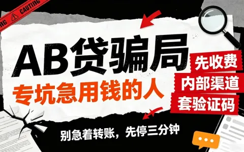 AB贷骗局专坑急用钱的人！群里老哥的亲身经历，看完这3个特征当场就能识破