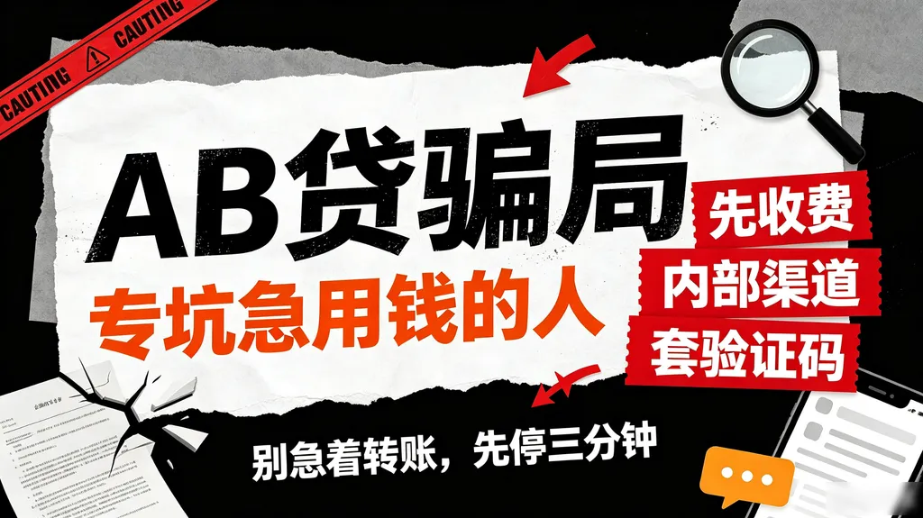 AB贷骗局专坑急用钱的人!群里老哥的亲身经历,看完这3个特征当场就能识破 AB贷骗局专坑急用钱的人!群里老哥的亲身经历,看完这3个特征当场就能识破