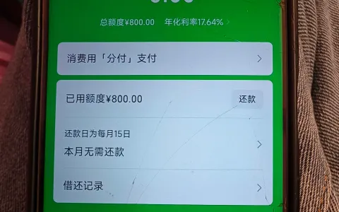 微信分付800元额度终获批，万年黑户每日苹果商店申请，坚持一月成功开通