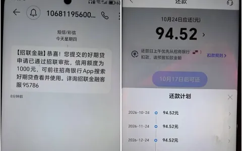 招联好期贷1000元凌晨秒批，租机逾期十余台，五六年没下款也能过