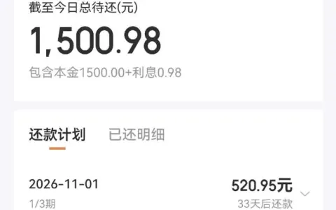 京东金条1500元秒批秒到，征信超花被套路后再申请终下款，额度多久能提额