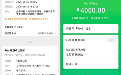 微信分付有入口屡申屡败，苹果官网购物触发开通，4000 元额度年化 14.76% 实测参考